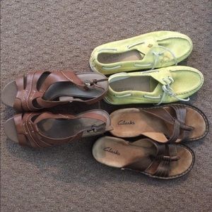 Bundle of Sz 8 1/2 Sperry, Clark’s, & Franco Sarto